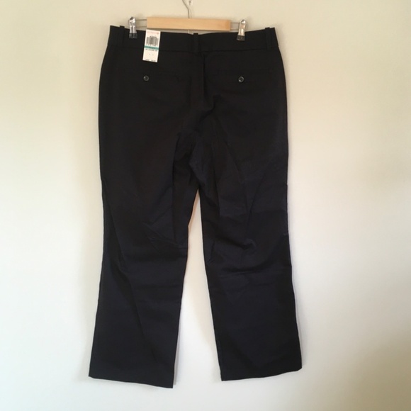 NWT Dockers Womens Sz 16S Classic Metro Straight Leg Pants Black Cotton Blend - Picture 5 of 13